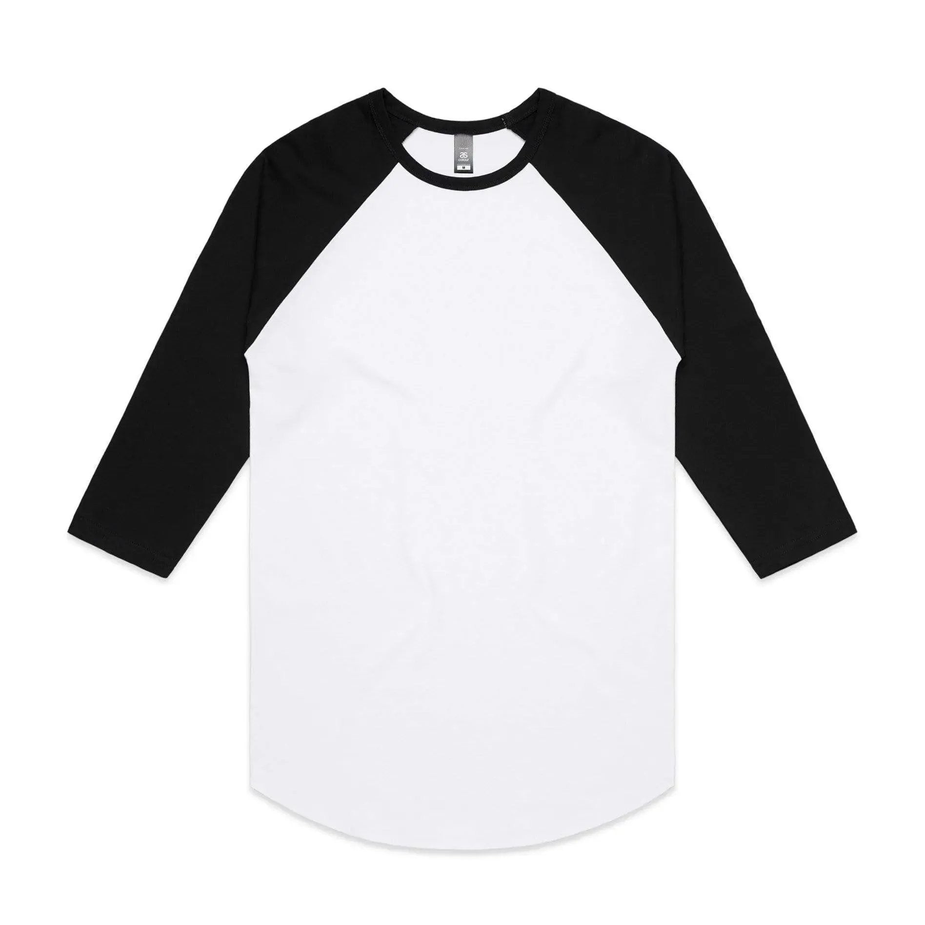 As Colour Men's raglan tee 5012 Casual Wear As Colour WHITE/BLACK XSM
